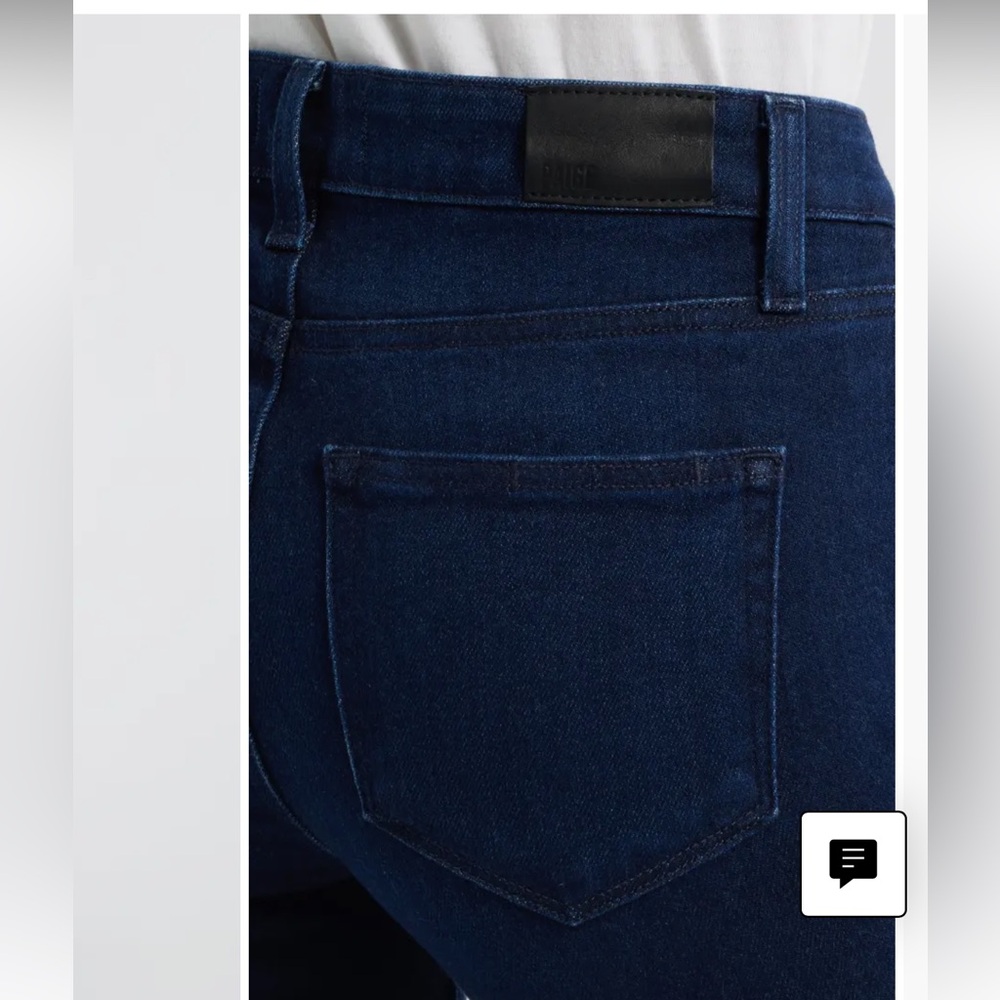 New PAIGE Derp Navy  Flare Women's Pants Jeans - Picture 15 of 15